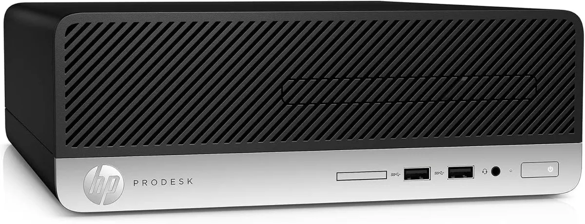 HP HP ProDesk 400 G5 SFF i3-8100 3.6 GHz 8 GB DDR4 128 GB SSD Windows 11 Pro desktop PC — product photo