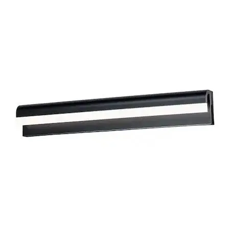 Black aluminum frame with frosted acrylic diffuser, 30 inches wide