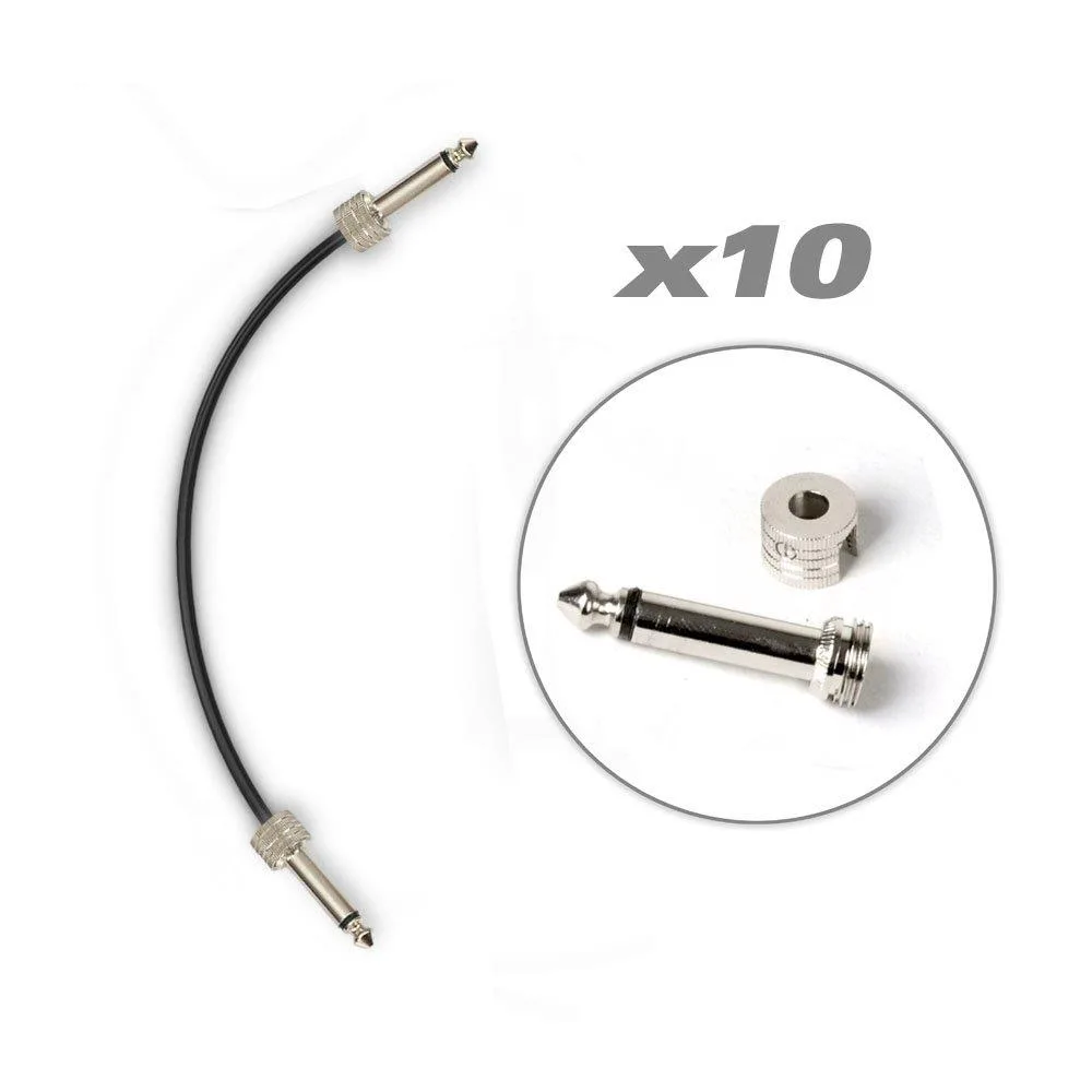 PYLE AUDIO PYLE AUDIO PSCBLKIT22 10 ft instrument cable kit 10 piece — product photo
