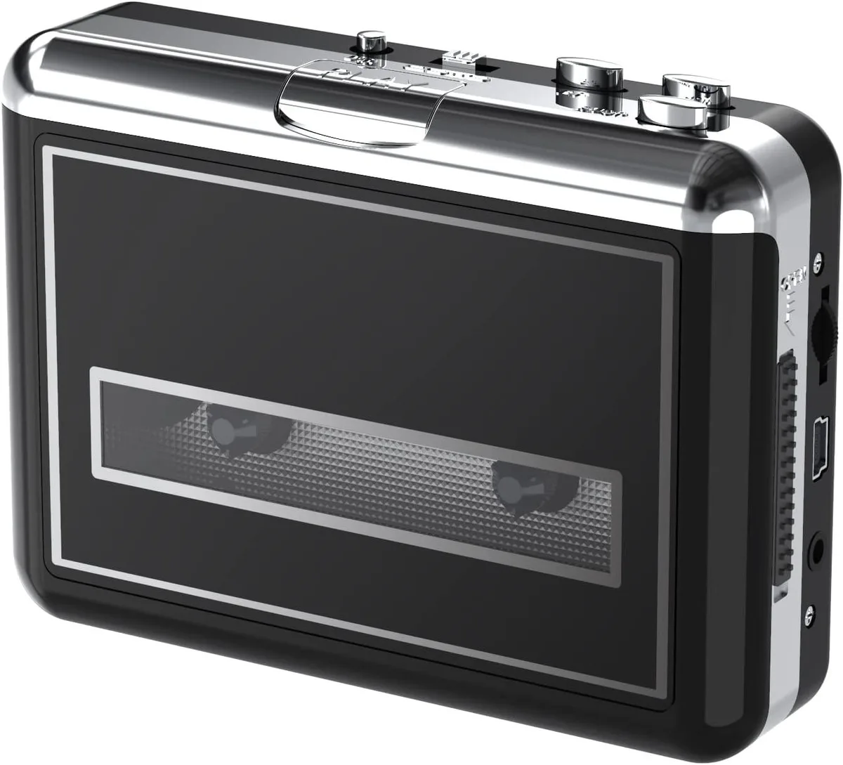 Rybozen Rybozen Cassette Player Walkman MP3 Converter AudioLAVA Black 4.5x3.5x1.2in 10.5oz — product photo