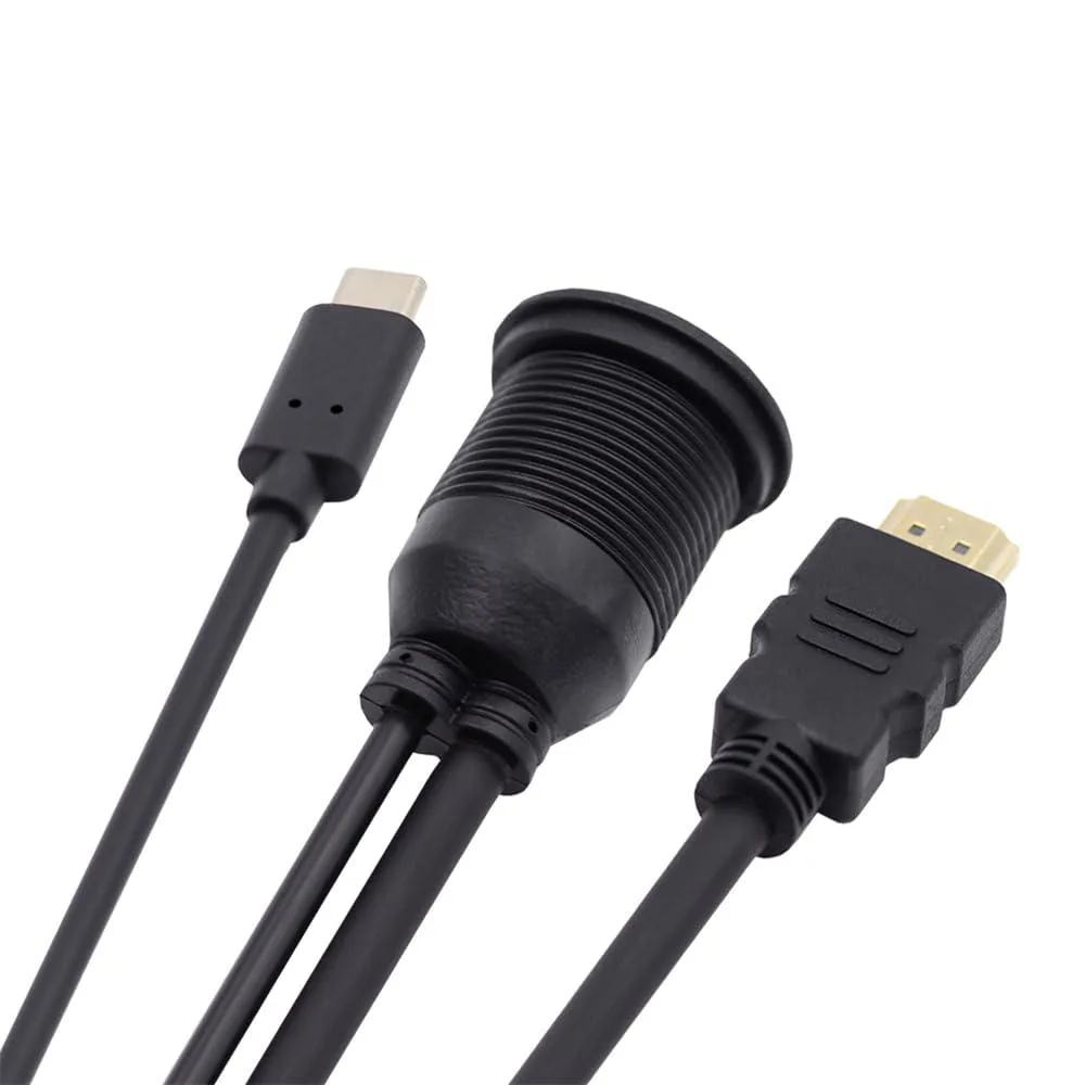Fervit Fervit Left Right Angled USB-C 2.0 Extension Cable with HDMI — product photo