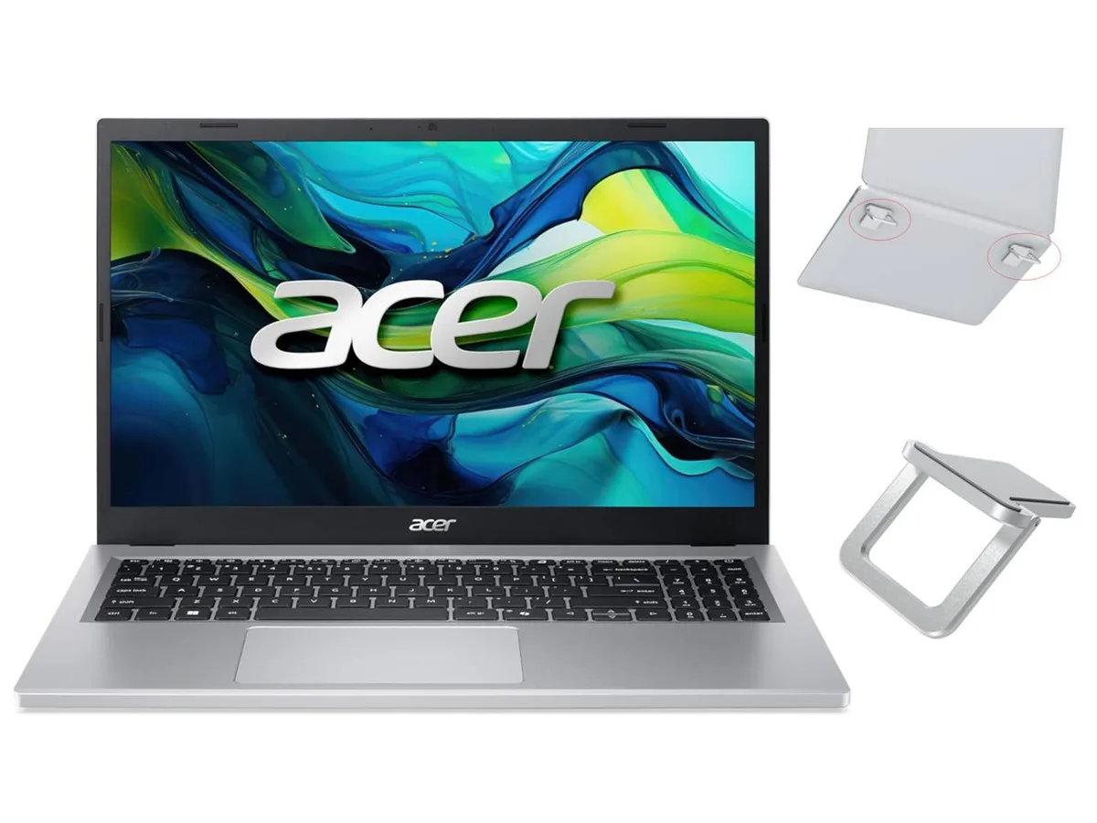 Acer America Acer Aspire Go 15.6" FHD IPS AMD Ryzen 3 7320U 8GB DDR5 512GB SSD Windows 11 S Silver — product photo
