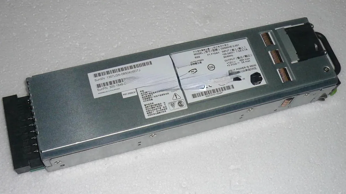 Supersuperuncle Supersuperuncle 550W server power supply for Sun T2000 V445 X4200M2 300-1848 DS550HE-3-001 — product photo