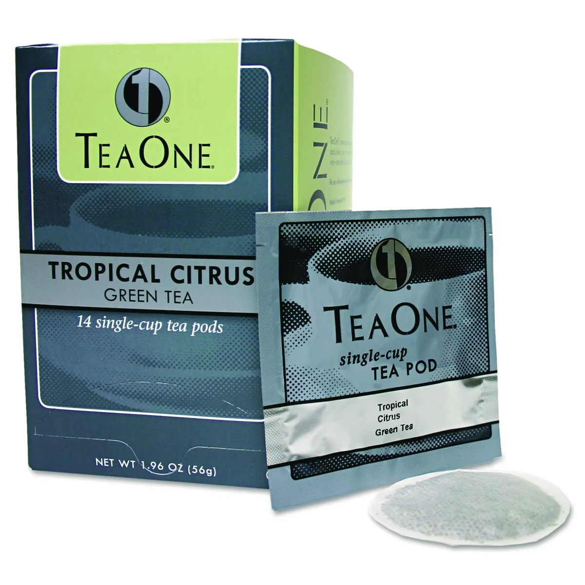 Distant Lands Coffee Distant Lands Coffee Tea One Tropical Citrus Green Tea Pods 14 Count 1.97 oz 20700 — product photo