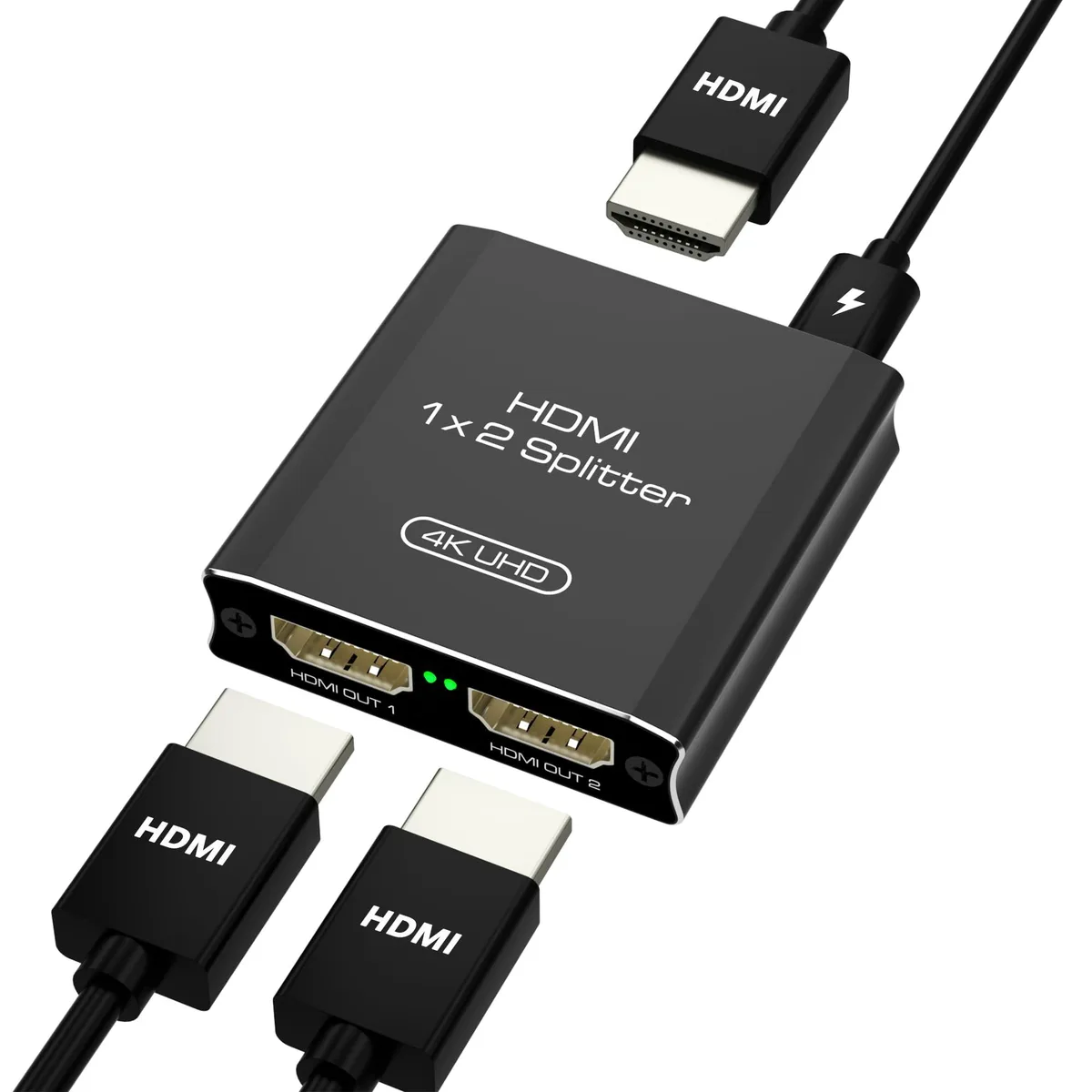 WRIARICH WRIARICH HS-401US 1×2 HDMI video splitter 4K@30Hz — product photo