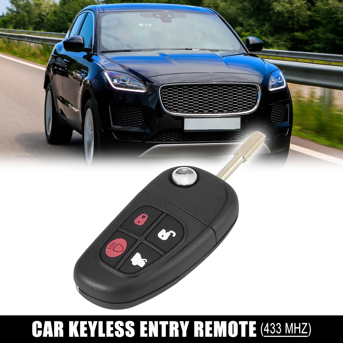 Unique-Bargains Unique-Bargains 433MHz Key Fob for Jaguar S/X-Type XJ8 2001-08 FCC NHVWB1U241 — product photo
