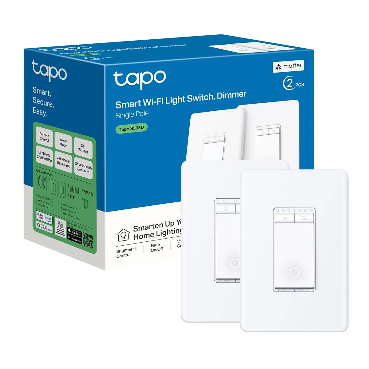 TP-Link TP-Link Tapo S505D(2-Pack) smart dimmer switch — product photo