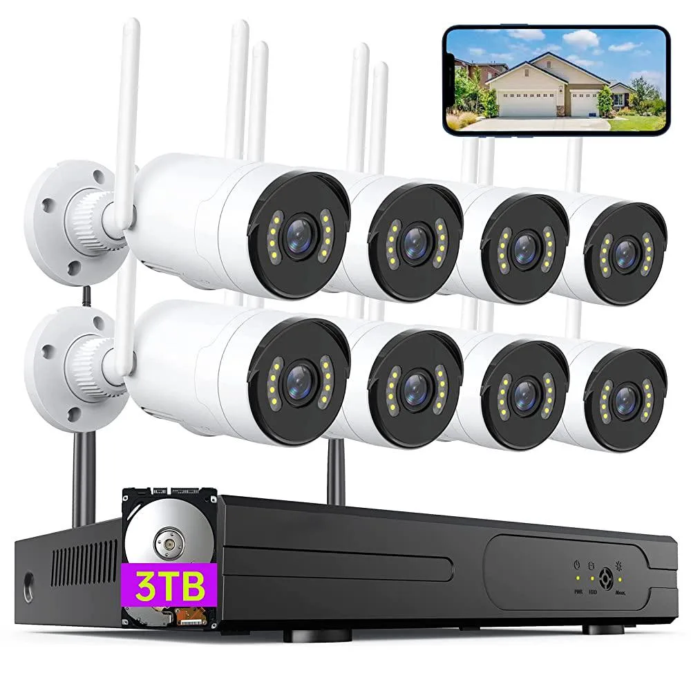 hornbill hornbill 2MP 8-Channel NVR 3TB 8 Camera Surveillance Security System — product photo