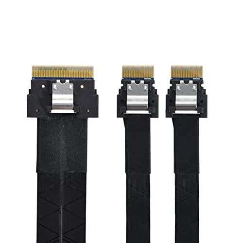 Vszerda Vszerda SFF-8654 8i 74pin to Dual SFF-8611 4i 38pin SAS Cable 40cm — product photo