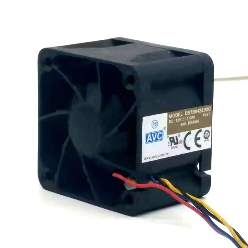 SXDOOL SXDOOL DBTB0428B2G 40mm case fan 12V 1A 4-pin PWM dual ball bearing >7000 RPM 15-20 CFM >50 dBA black non-LED — product photo