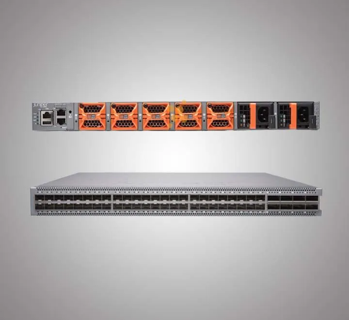 HPE Juniper Networking HPE Juniper Networking QFX5120-48Y-AFO2 network switch 48x25G 8x100G front-to-back airflow — product photo