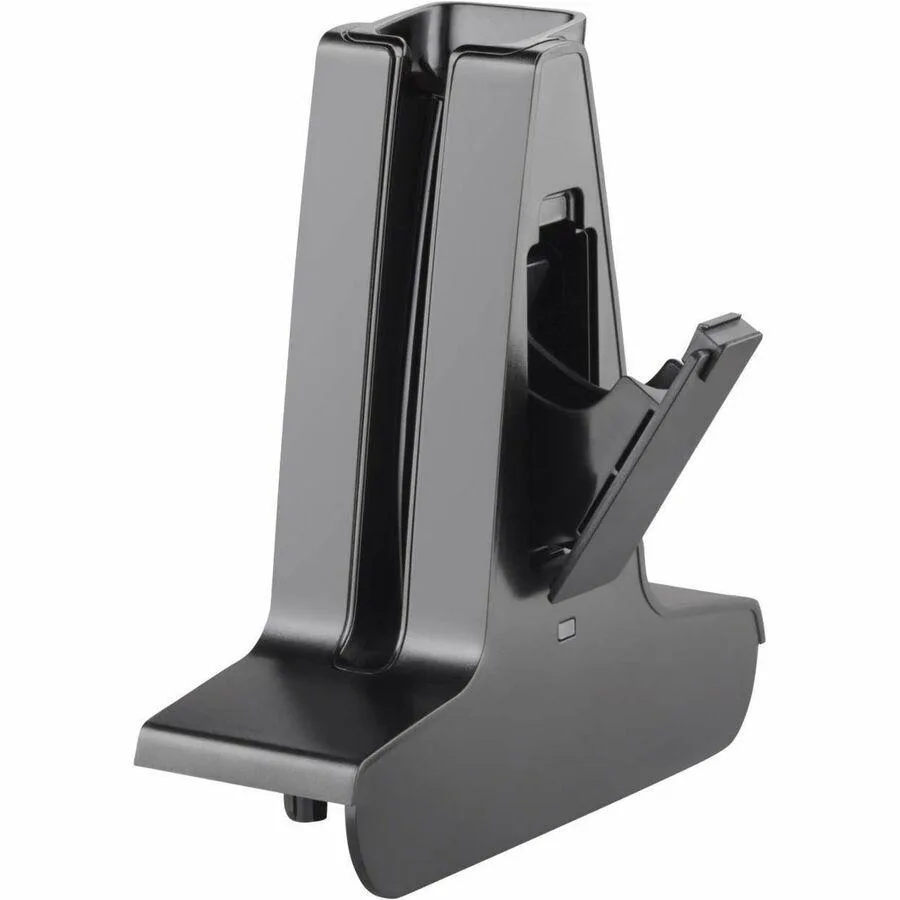 Poly cradle for wireless headset charging, compact stand with matte finish