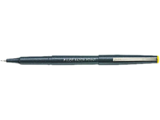 Pilot Pen Pilot Pen 11001 Razor Point Porous Point Stick Pen, Black/Red, Extra Fine, .5mm, Dozen — product photo