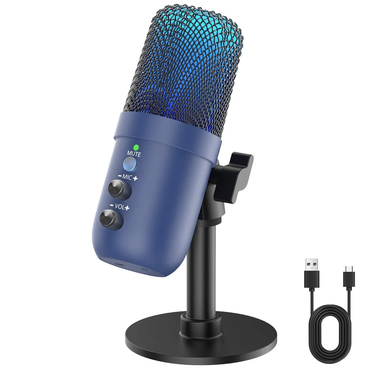 LRUFOB MU1000 USB Condenser Microphone Blue — product photo
