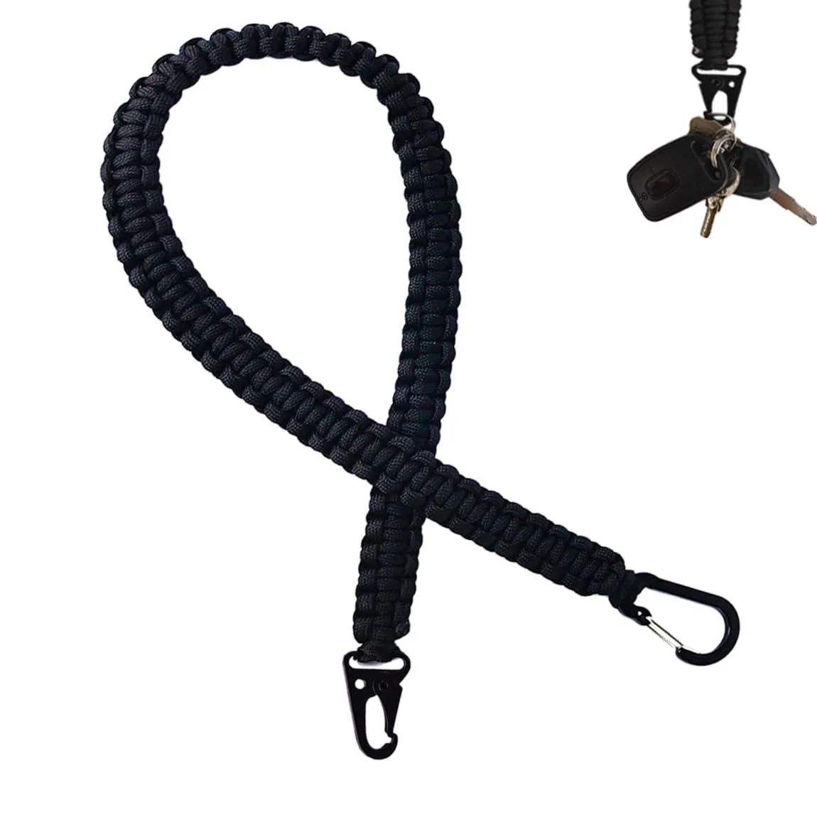 24in Heavy Duty Paracord Keychain Tactical Rope — product photo
