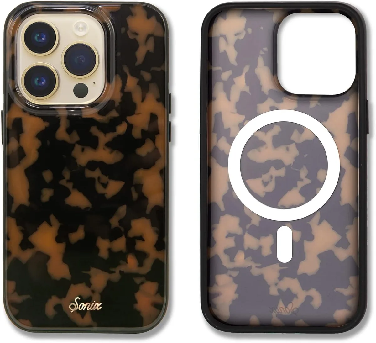 TAURKENAM TAURKENAM iPhone 14 Pro Case MagSafe 10ft Drop Tortoiseshell Brown Tort — product photo