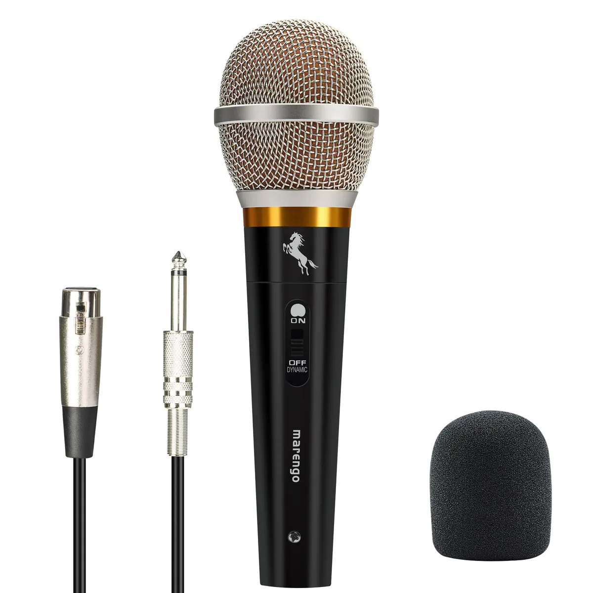 Handheld wired dynamic microphone with 13ft XLR cable
