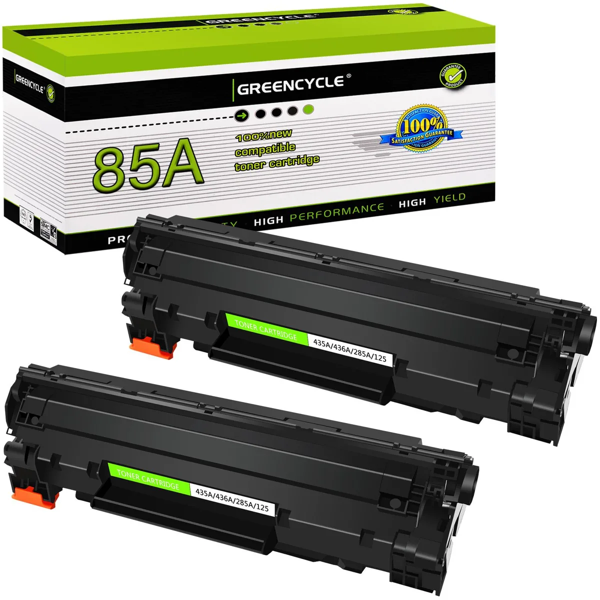 GREENCYCLE GREENCYCLE 2 Pack CE285A Black Toner Cartridge — product photo