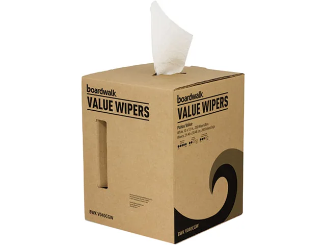 Boardwalk Boardwalk BWK-V040CGW DRC Wipers White 10" x 12" 200/Box — product photo