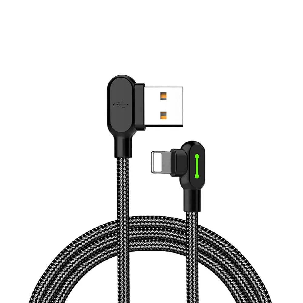 Kootion Kootion USB-A to Lightning Cable 90° Right Angle LED .5m — product photo