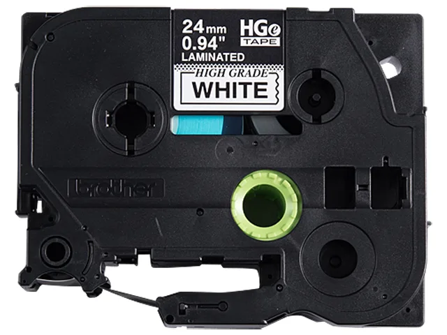 Brother Brother HGE2515PK 24mm Black on White HGe Tape 8m 5 Pack pos accessory — fotografie produktu