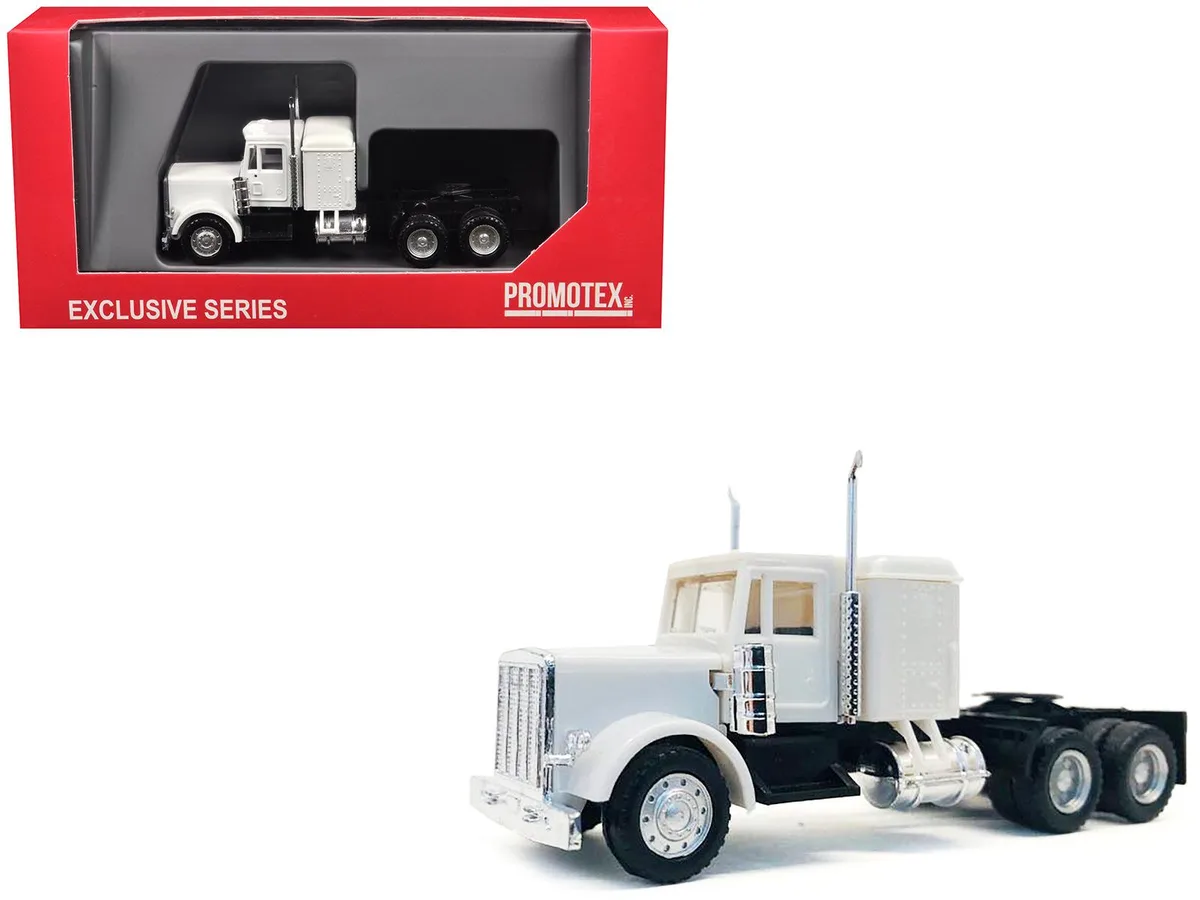 Promotex Promotex Peterbilt Sleeper Cab White 1/87 HO Scale Model — product photo