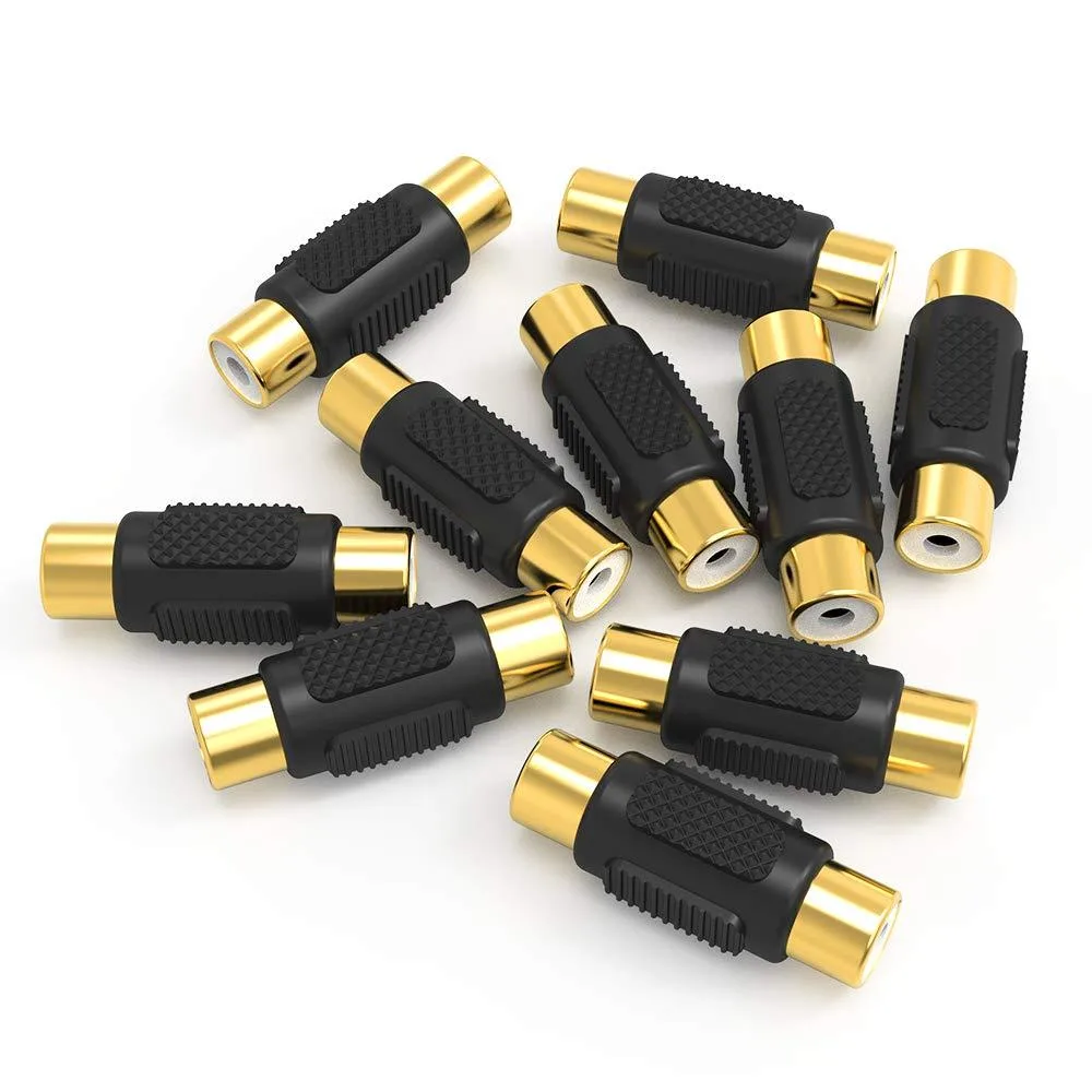Boxwave Boxwave 10 Pack RCA Female to Female Coupler Gold Audio Adapter — product photo