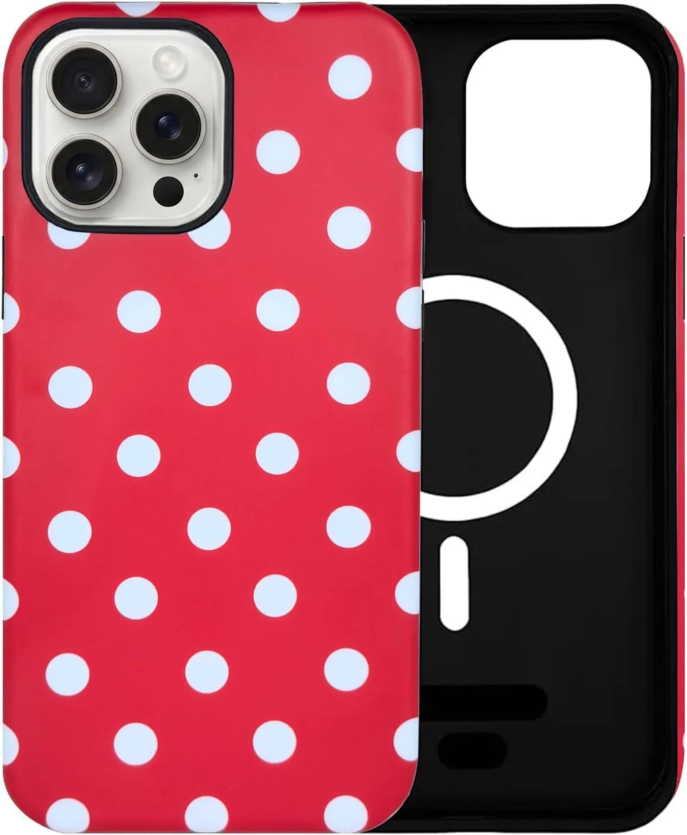Transcend Transcend iPhone 13/14 Polka Dots Magnetic Case Red White — product photo
