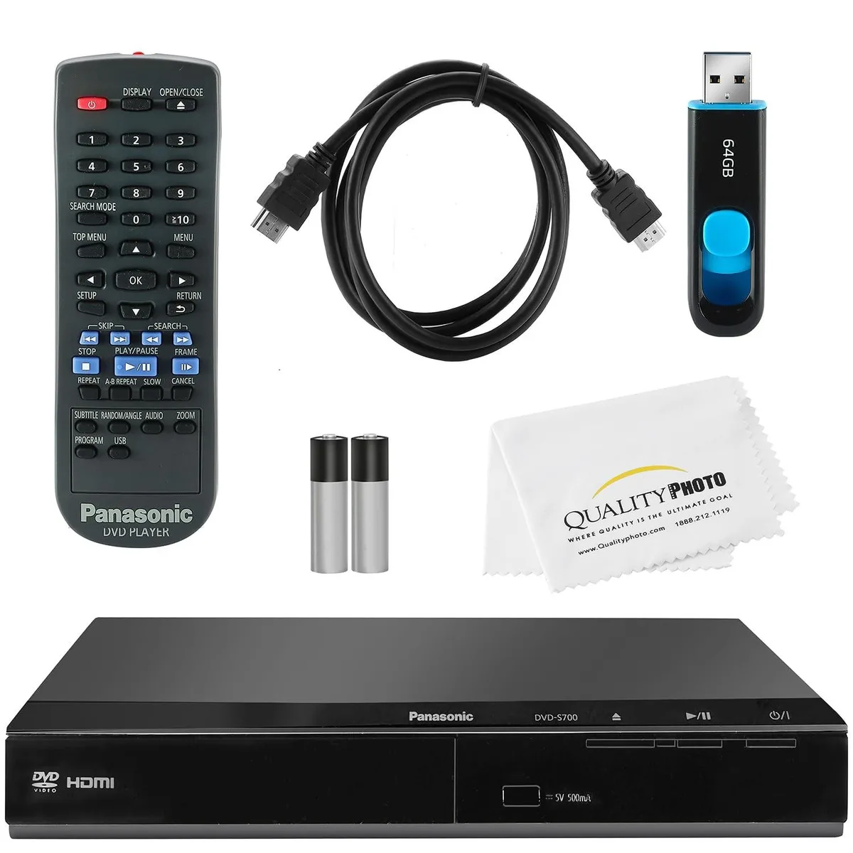Panasonic Panasonic DVD-S700 portable dvd player bundle 64GB 12.3 — product photo