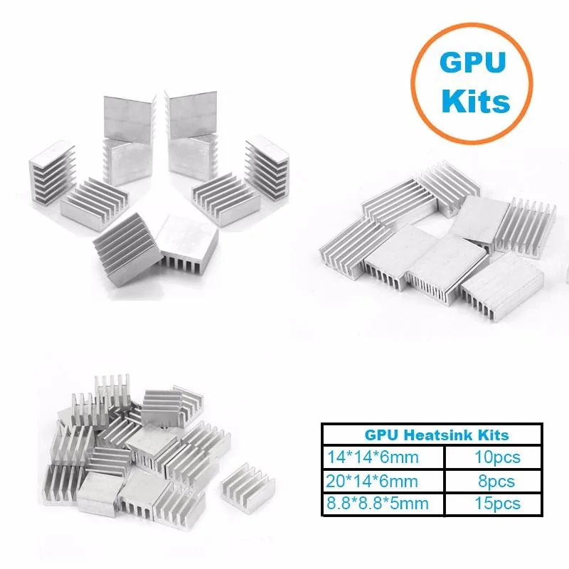 EN-Labs EN-Labs 33pcs Aluminium Heatsink Kit 8.8 14 20mm — product photo