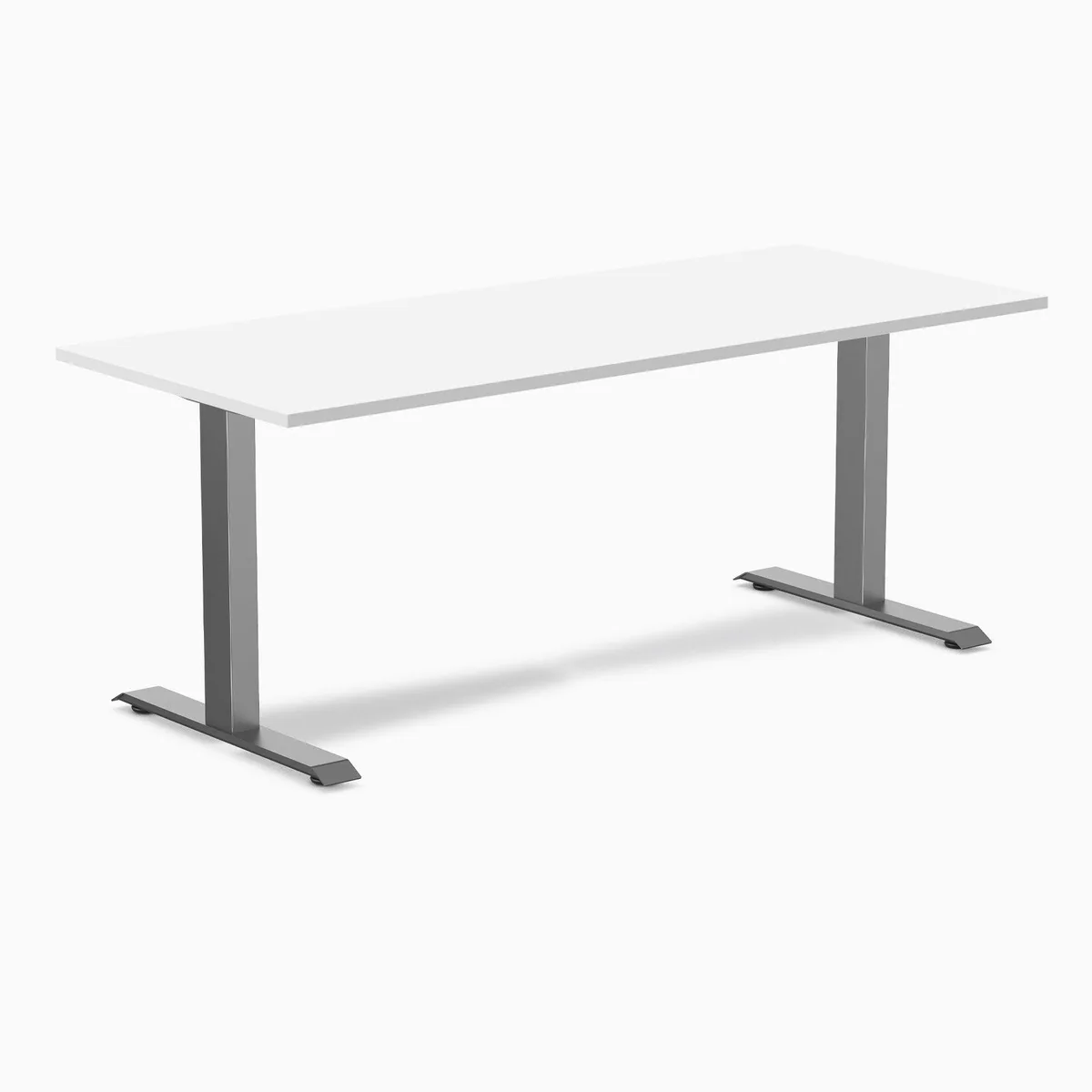 Desky Desky Zero Laminate Office Desk White 70.9 x 29.5 in Space Gray — product photo