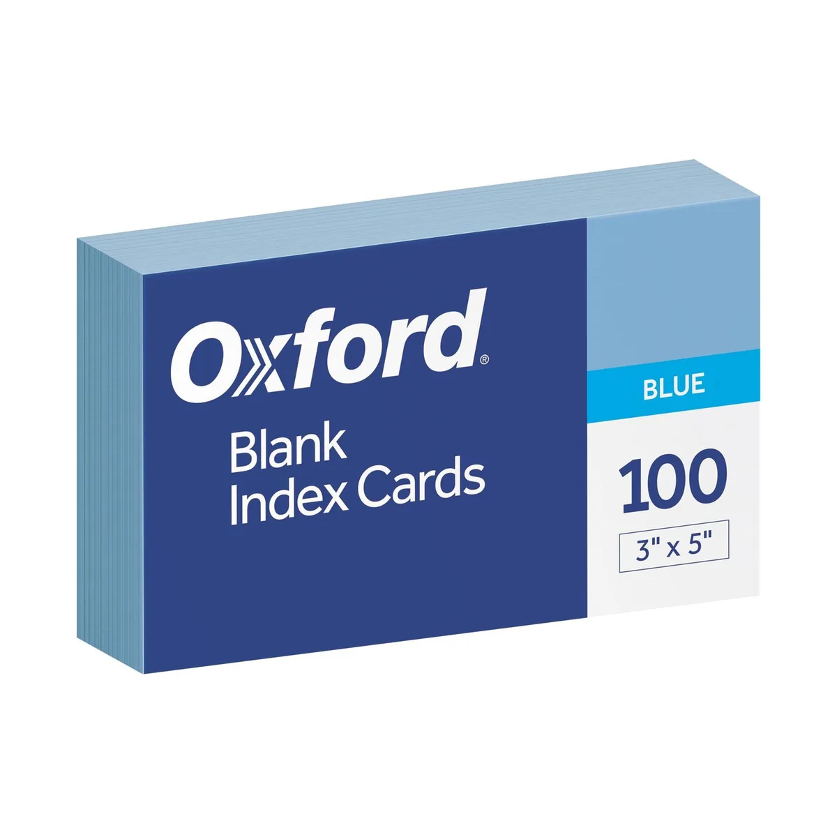  Oxford 7320 BLU Blank Index Cards 3x5in Blue 100 Pack — product photo