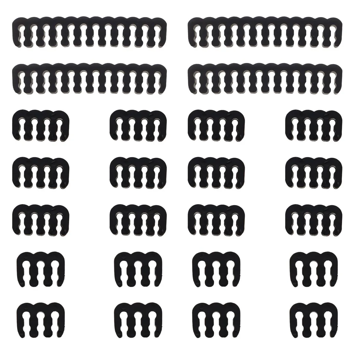 Vszerda Vszerda 24PCS Wire Harness Comb Set 24×4 8×12 6×8 Black — product photo