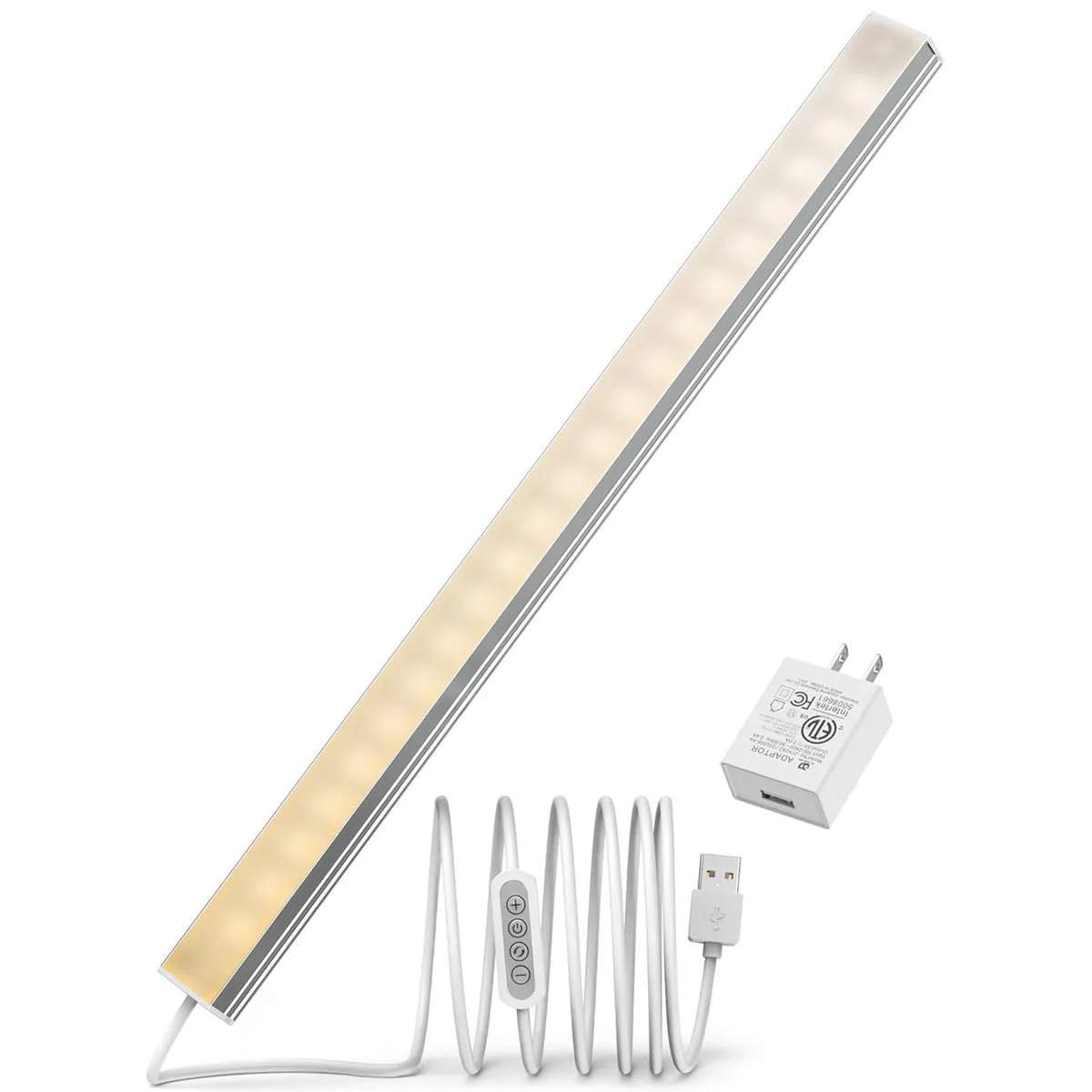Slim 14.5 inch white LED bar with remote and magnet mounting