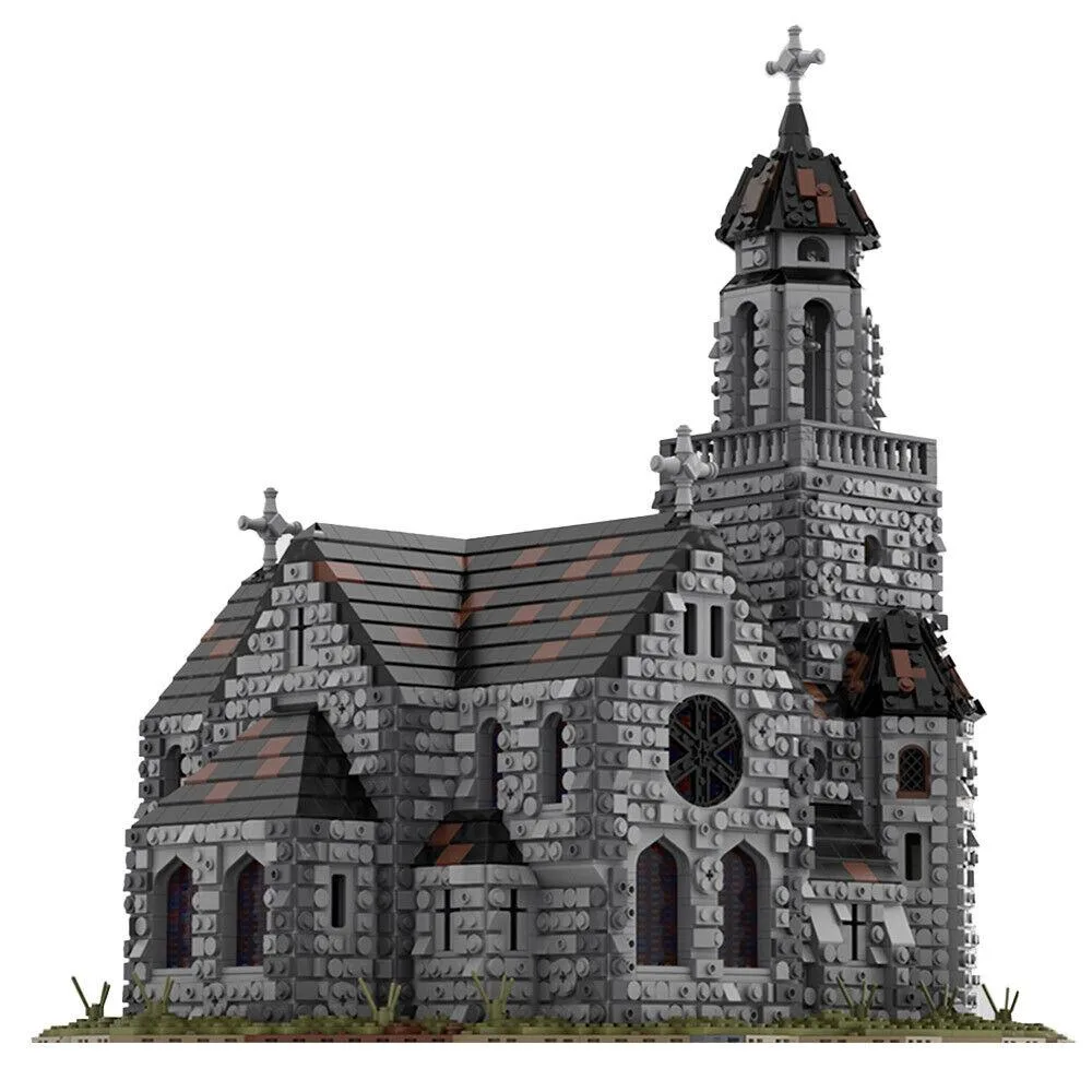 ZITIANYOUBUILD ZITIANYOUBUILD Medieval Cathedral Castle Bell Tower 6561 Pieces MOC — product photo