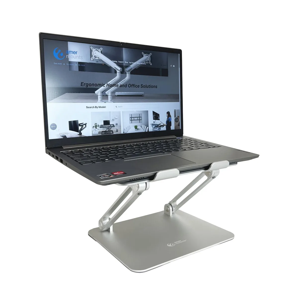 Amer Mounts Amer Mounts Simplicity Folding Stand Bright Aluminum 10 15.6 accessory — product photo