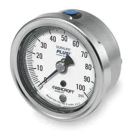 Ashcroft Ashcroft 251009SW02BXLL100 pressure gauge 0 to 100 psi 2 1/2 in — product photo