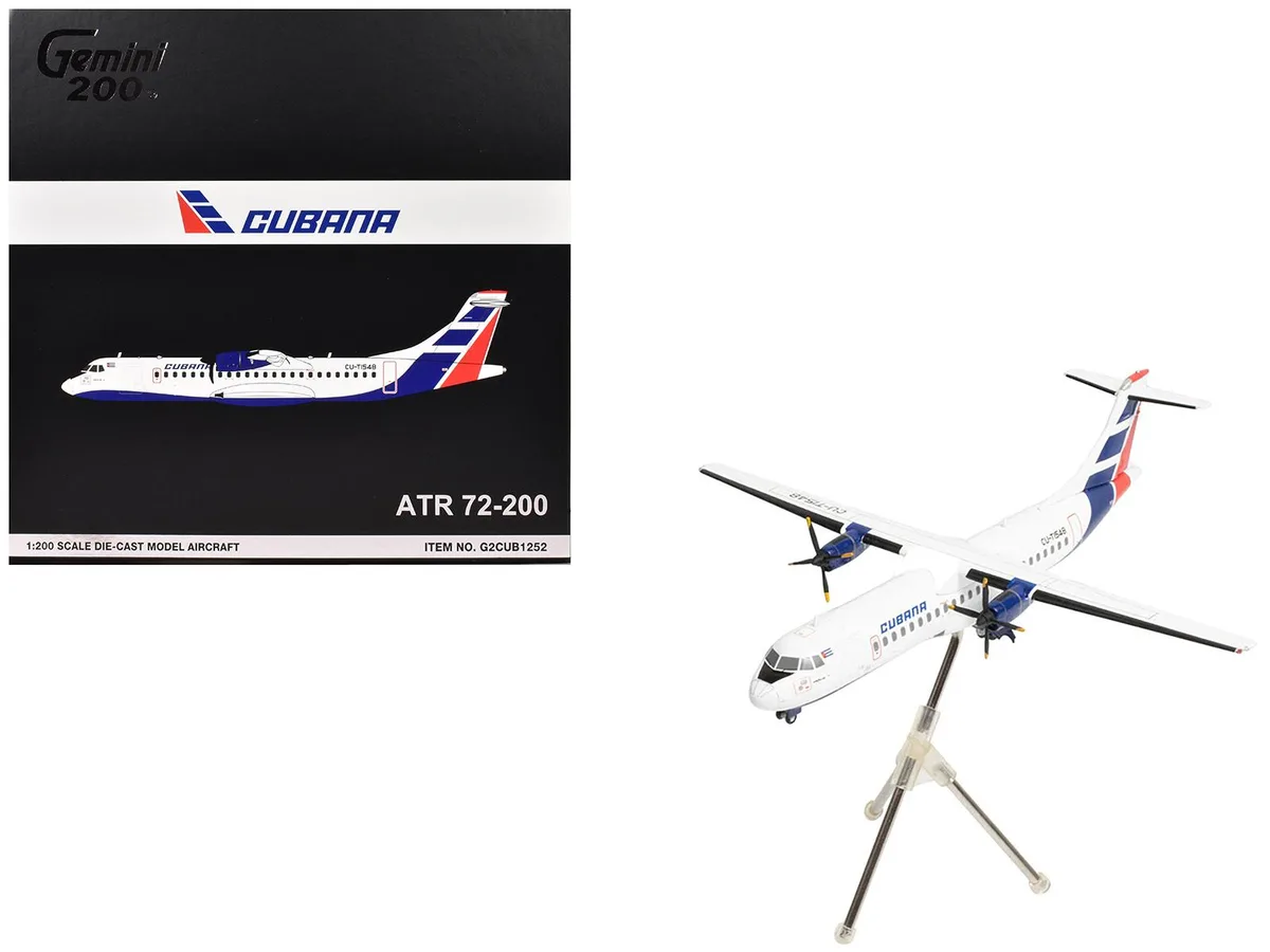 GeminiJets GeminiJets ATR 72-200 Cubana de Aviacion CU-T1548 1/200 Diecast Model — product photo