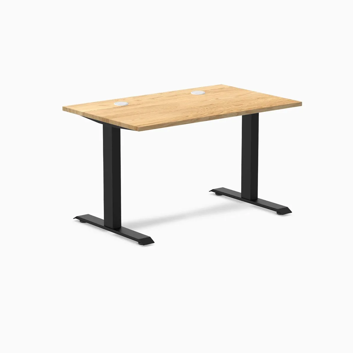 Desky Desky Zero Hardwood Office Desk White Oak 48 x 30 in Matte Black — product photo