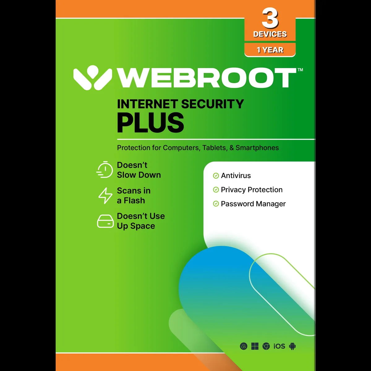 Webroot Software, Inc. Webroot Software, Inc. 8112740 Internet Security Plus 3 Devices 1 Year — product photo