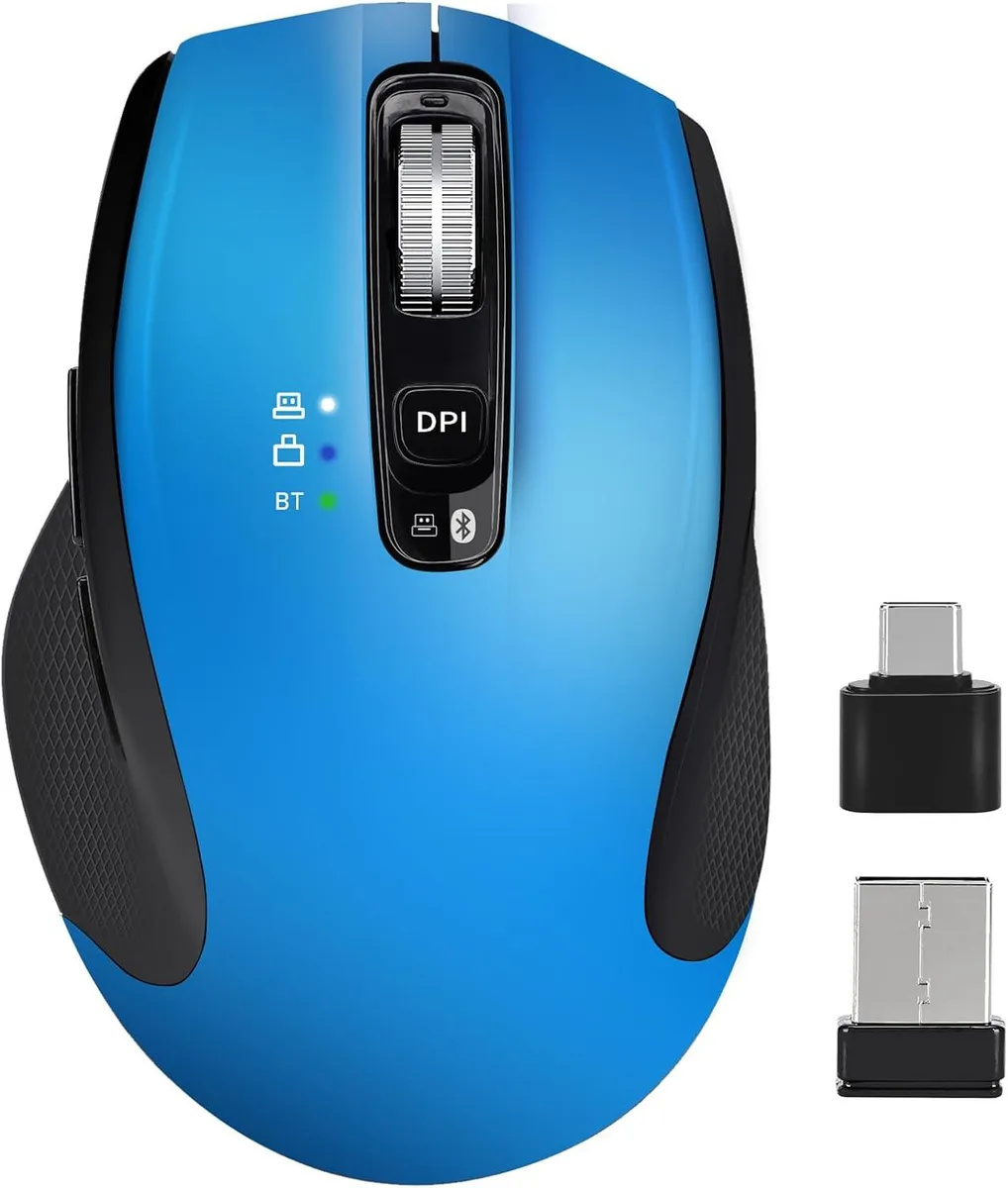 TUKO TUKO Wireless Gaming Mouse Blue 3200 DPI 60 Day Battery — product photo