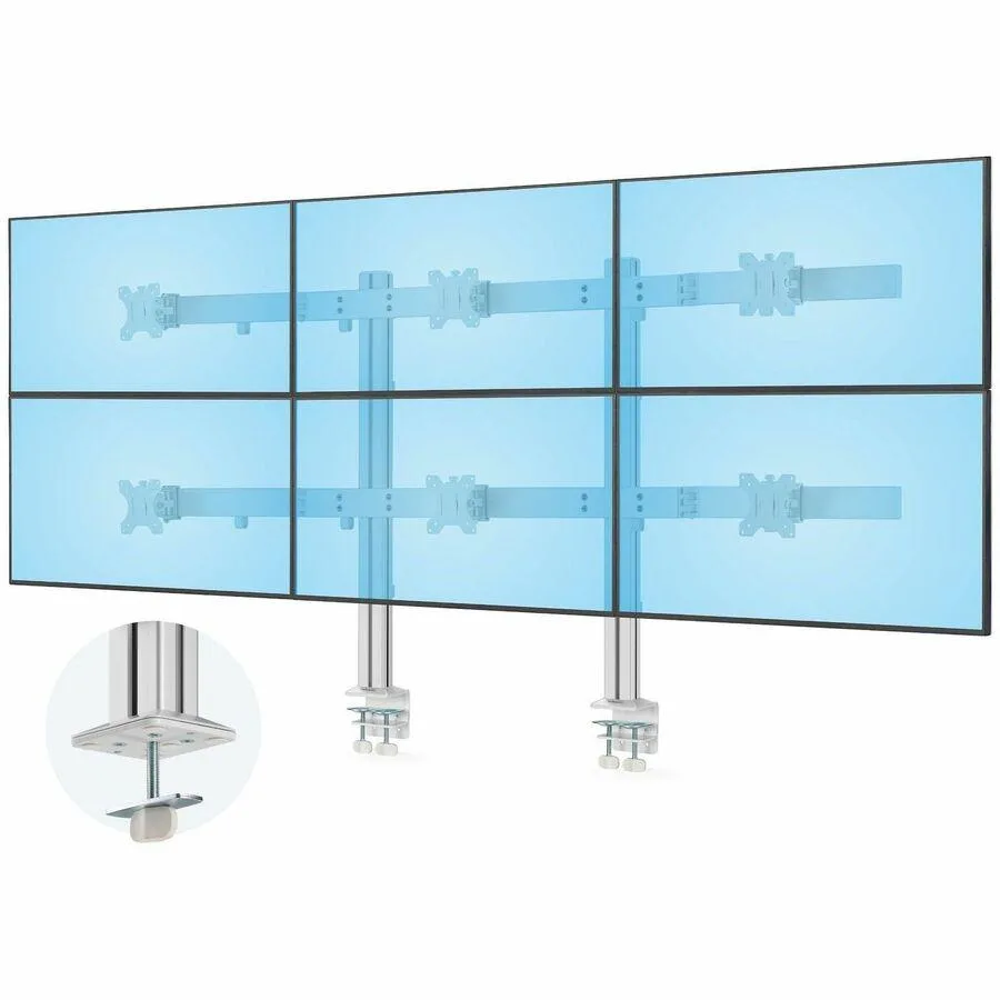 STARTECH STARTECH Six-Monitor Desk Mount Crossbar 32" 17.6lb VESA 75x75/100x100 — product photo