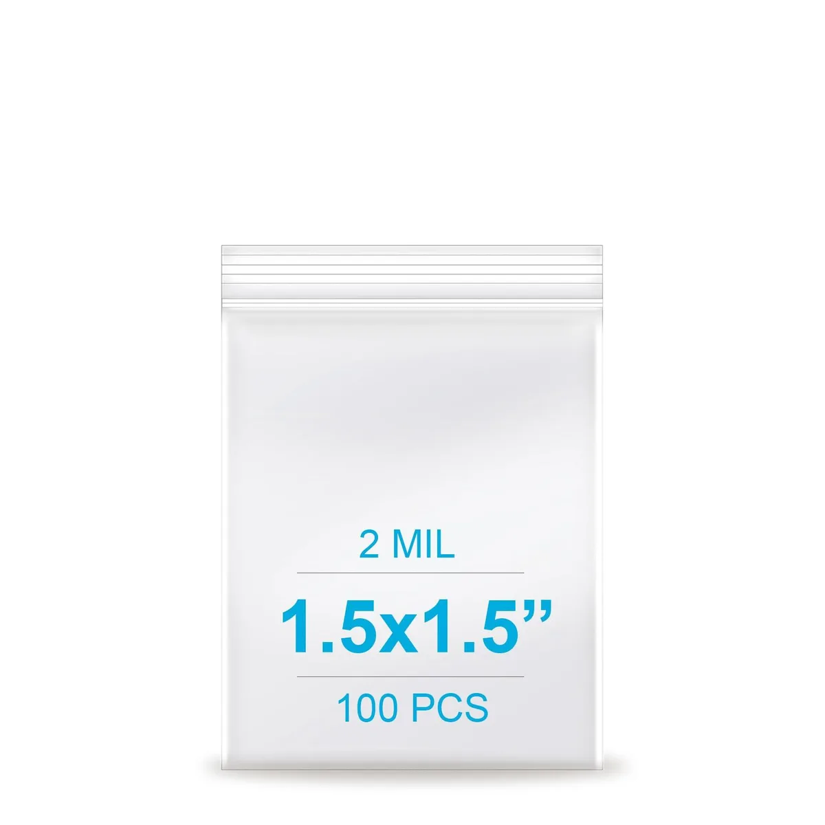  Febreze 1.5" x 1.5" Clear Zip Poly Bags 100 Pack — product photo
