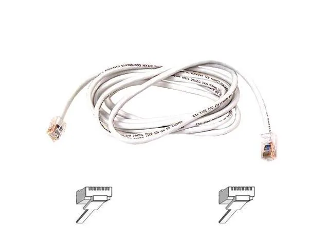 Belkin Belkin A3L980-03-WHT-S network ethernet cable Cat 6 3 ft White — product photo