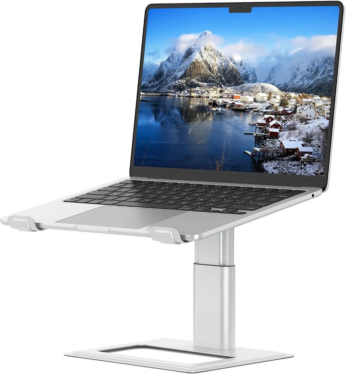 Emazne Emazne Adjustable Laptop Stand Aluminum Silver 10 to 17.3 Inches — product photo
