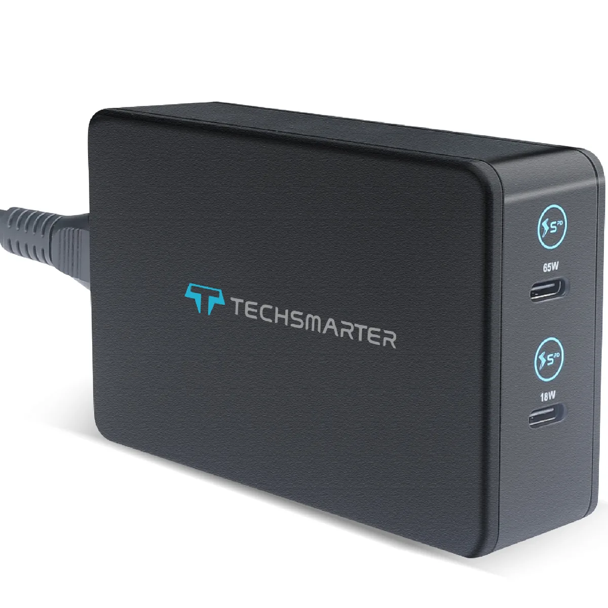Techsmarter Techsmarter TSPort 75W Dual USB-C PD Charger 65W 18W — product photo