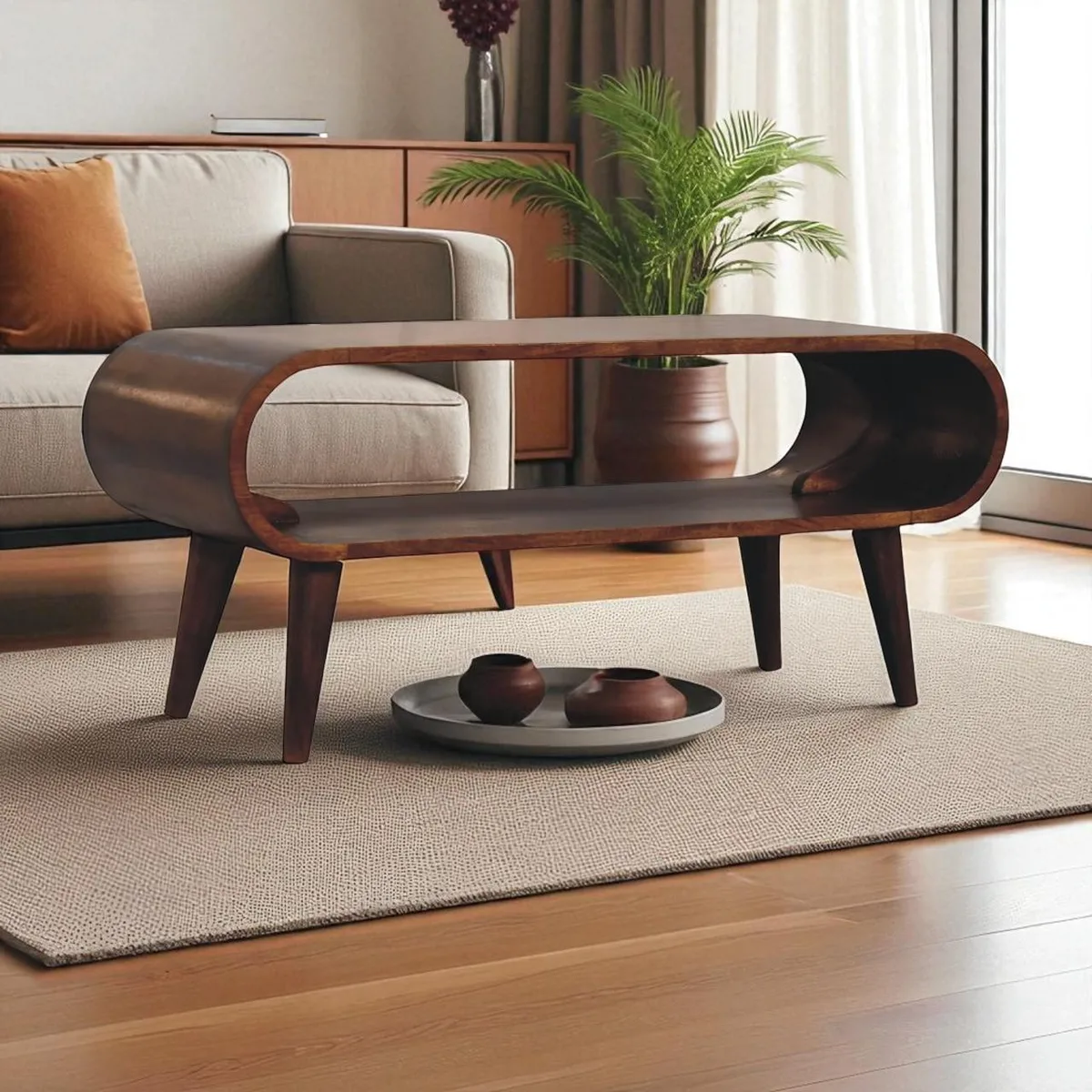 tuphen tuphen Amaya Solid Wood Coffee Table Brown Chestnut — product photo