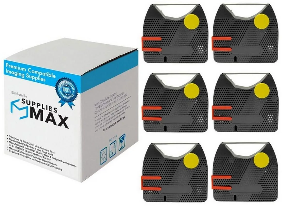 SuppliesMax SuppliesMax 54394 Correctable Ribbon Black 6 Pack — product photo