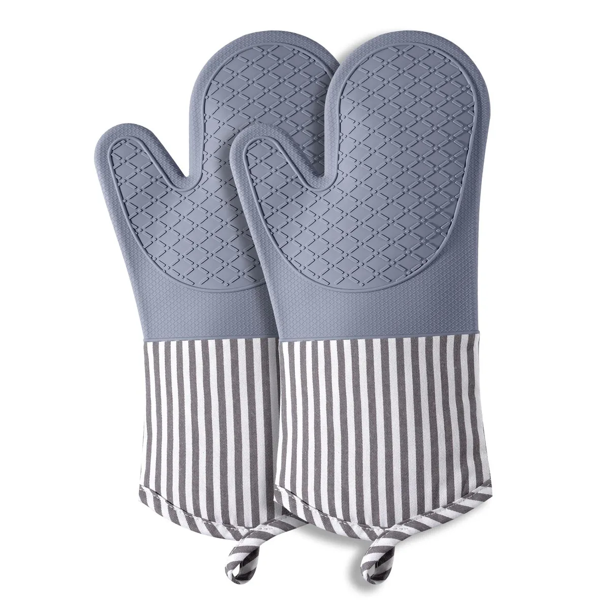 FunSiltasy 20inch-black Silicone Oven Mitts 13.5in 484°F — product photo