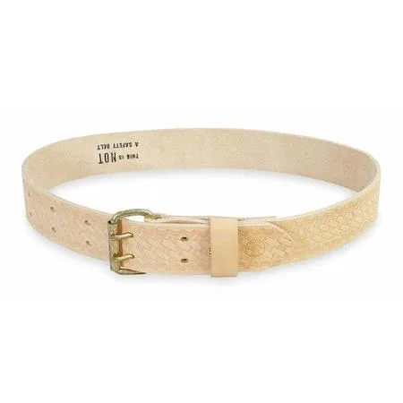 Tan leather modular tool belt, 2 inch wide, fits 32 to 40 inch waist